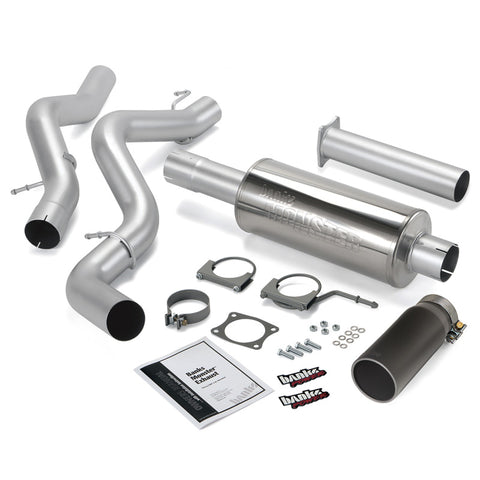 Banks Power 06-07 Chevy 6.6L ECSB Monster Exhaust System - SS Single Exhaust w/ Black Tip - 48938-B