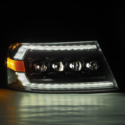 AlphaRex 04-08 Ford F-150 (No 2004 Heritage) NOVA-Series LED Proj HL Chrome w/Actv Light / Seq. Sig - 880130