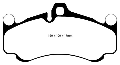 EBC 10-12 Porsche 911 (997) (Cast Iron Rotor only) 3.8 GT3 Yellowstuff Front Brake Pads - DP42094R