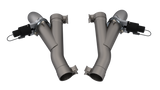 QTP 2018+ Jeep Grand Cherokee Trackhawk 2.75in 304SS Aggressor Cutout Dual Mid Pipes - 527112