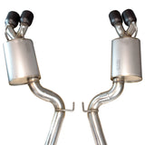 Kooks 10-15 Chevy Camaro SS/ZL1/1LE 3in Cat Back w/ 4in Slash Cut Black Tips - 22504280