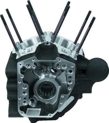 S&S Cycle 06-17 Dyna Models w/ Stock Bore Alternator Style Crankcase - Wrinkle Black - 310-0878