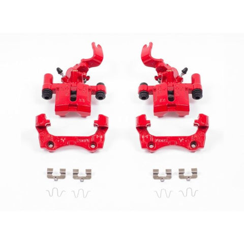 Power Stop 94-97 Mazda Miata Rear Red Calipers w/Brackets - Pair - S1377A