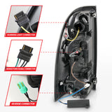 ANZO 05-15 Toyota Tacoma Full LED Tail Lights w/Light Bar Sequential Black Housing Smoke Lens - 311428