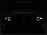 Raxiom 13-14 Ford Mustang LED Halo Projector Headlights- Black Housing (Clear Lens) - 408997