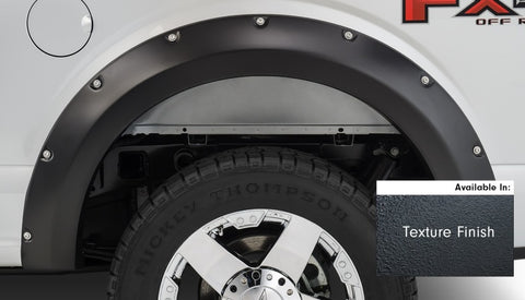 Stampede 2015-2017 Ford F-150 67.1/78.9/97.6in Bed Ruff Riderz Fender Flares 4pc Textured - 8432-5