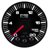 Autometer Spek-Pro 52.4mm 0-2000F Digital Stepper Motor Pyrometer Gauge - P310328