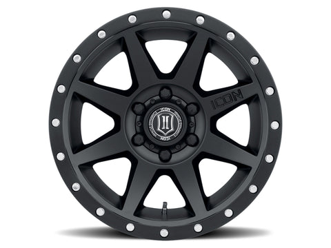 ICON Rebound 17x8.5 6x5.5 25mm Offset 5.75in BS 95.1mm Bore Satin Black Wheel - 1817859057SB