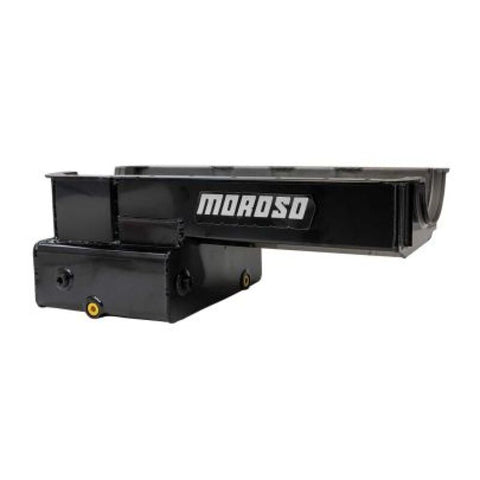 Moroso Ford 351W Road Race Front Sump 8 Inch Deep Steel Oil Pan - Black Powder Coat - 20539