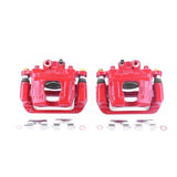 Power Stop 17-18 Genesis G80 Rear Red Calipers w/Brackets - Pair - S6956