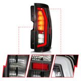 Anzo 07-14 Chevrolet Suburban / 07-14 GMC Yukon Black Full LED Tail Light Plank Style w/ Clear Lens - 311487