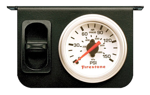 Firestone Air Adjustable Leveling Control Panel w/Single Gauge 0-150psi - White Face (WR17602225) - 2225