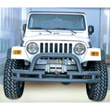 Rugged Ridge 3-In Dbl Tube Front Winch Bumper w/Hoop 76-06 Models - 11561.03