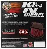 K&N 2017 Ford F250 Super Duty V8-6.7L DSL Replacement Drop In Air Filter - E-0644