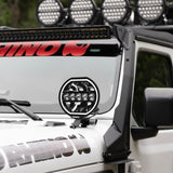 Go Rhino Xplor Blackout Series Maxline LED Hi/Low Beam w/Multi DRL (Surface Mount) 7in. - Blk - 751080711CRS