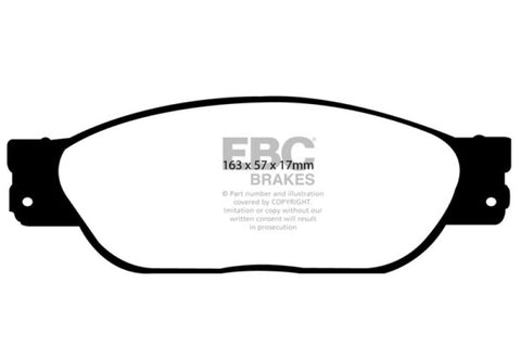 EBC 01-05 Ford Thunderbird 3.9 Greenstuff Front Brake Pads - DP21220