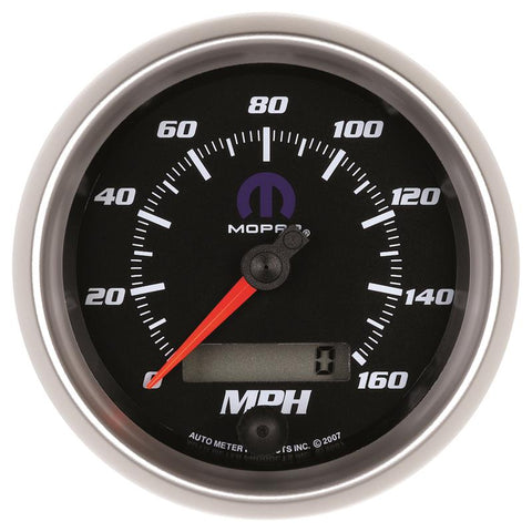 Autometer Mopar 3-3/8in 160 MPH Electric Programmable Speedometer Gauge - Black - 880022