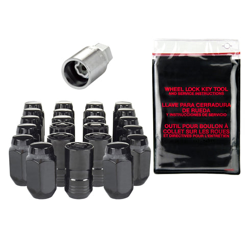 McGard SplineDrive Tuner 23-PC Jeep JL Install Kit w/Locks & Tool (Cone) M14X1.5 / 22m Hex - Black - 84585BK