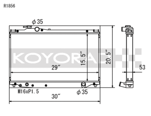 Koyo 93-98 Toyota Supra NA/Turbo (MT) Radiator - R1856
