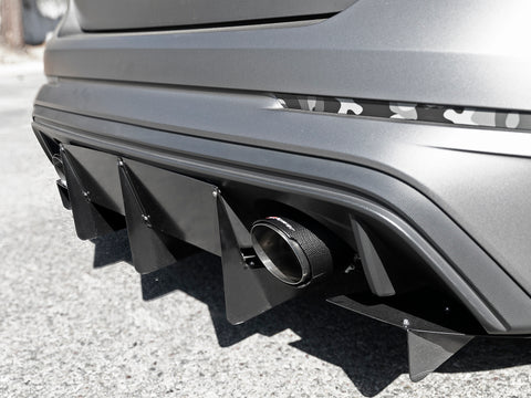 aFe Takeda 3in 304 SS Axle-Back Exhaust System w/ Carbon Fiber Tips 16-18 Ford Focus RS I4-2.3L (t) - 49-33104-C