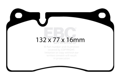EBC Racing 2009+ AC MK VI 6.2L SR-21 Sintered Race Front Brake Pads - DP82070.16SR21