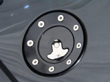 Ridetech 66-67 Chevy Nova Locking Gas Cap (Black Anodized) - 81000040