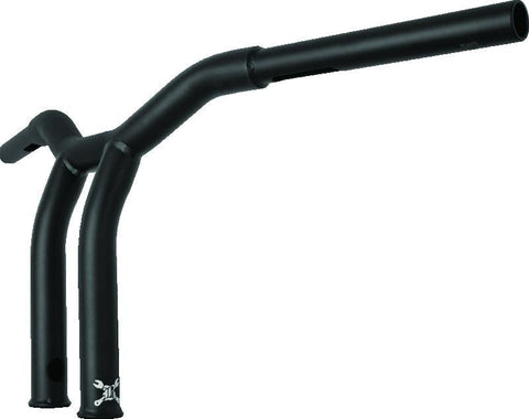 Burly Brand Dominator Raked Bar 10in - Matte Black - B12-6051SB