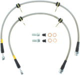 StopTech 90-93 Acura Integra / 90-91 Honda CRX Si Rear Disc Rear SS Brake Lines - 950.40504