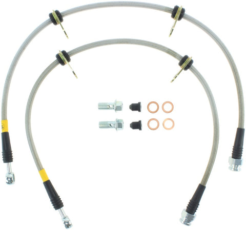 StopTech 90-93 Acura Integra / 90-91 Honda CRX Si Rear Disc Rear SS Brake Lines - 950.40504