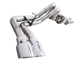 AWE 16-22 Toyota Tacoma 0FG Catback Exhaust w/ BashGuard - Dual Chrome Silver Tips - 3015-32826