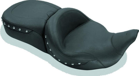 Mustang 08-21 Harley Electra Glide,Rd Glide,Rd King,Str Glide Super Touring 1PC Seat w/Studs - Black - 79546