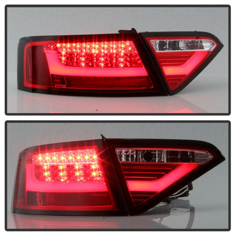 Spyder 08-12 Audi A5 LED Tail Lights - Red Clear ALT-YD-AA508V2-LED-RC - 5083258