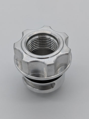 Granatelli GM LS/LT / Ford Coyote -10AN ORB Female Threaded Insert Vented Oil Fill Cap - Natural - 280117