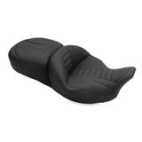 Mustang 08-21 Harley Electra Glide, Rd Glide, Rd King, Str Glide Touring 1PC Seat Deluxe - Black - 79006