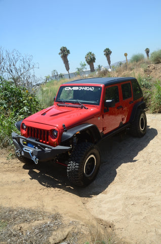 DV8 Offroad 07-18 Jeep Wrangler JK 2 Piece Fast Back Hard Top 4 Door - Black (DS Only) - HT07FB42