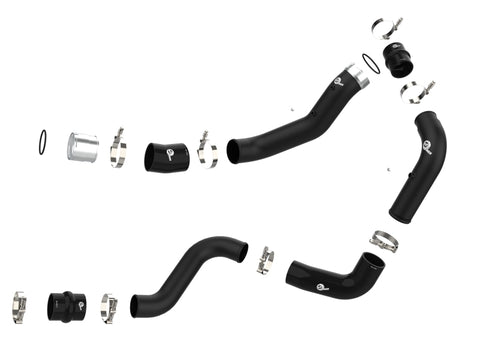 aFe BladeRunner Black 3in Aluminum Charge Pipe Kit 20-21 GM Diesel Trucks V8-6.6L (td) L5P - 46-20444-B