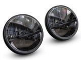 Raxiom 97-18 Jeep Wrangler TJ/JK Axial Series LED Headlights- Black Housing (Clear Lens) - J108039