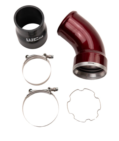 Wehrli 06-10 GM LBZ/LMM Duramax Passenger Side Intercooler Outlet Elbow Kit - Bengal Silver - WCF100466-BS