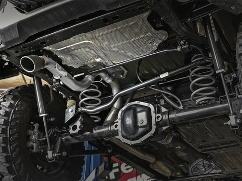 aFe MACH Force-Xp Axle-Back Exhaust System w/Black Tip 18-20 Jeep Wrangler L4-2.0T / V6-3.6L - 49-48070-1B
