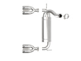 aFe Vulcan Series 2.5in 304 SS Axle-Back Exhaust Polished 07-18 Jeep Wrangler (JK) V6-3.6/3.8L - 49-38086-P