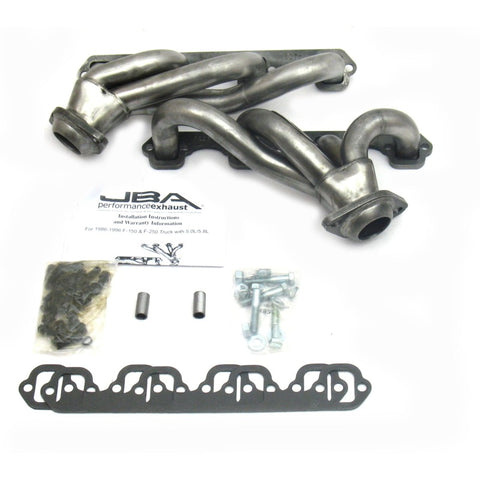 JBA 87-95 Ford F-150 5.0L SBF 1-1/2in Primary Raw 409SS Cat4Ward Header - 1627S