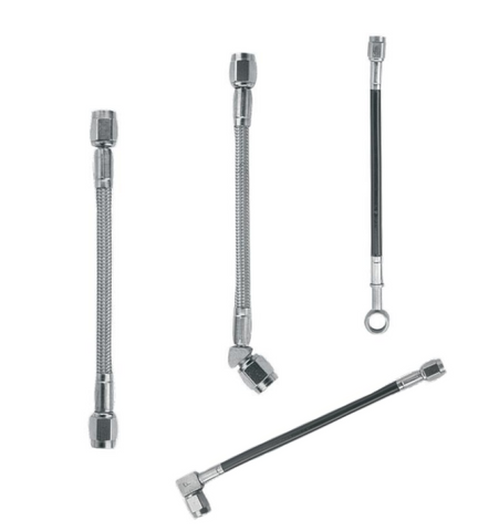 Fragola -3AN Black Covered Straight x 7/16 BJO 16in - 352016