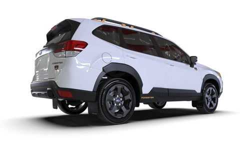 Rally Armor 22-24 Subaru Forester & Wilderness Black UR Mud Flap w/Red Logo - MF82-UR-BLK/RD
