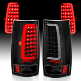 ANZO 2007-2014 Chevy Tahoe LED Taillight Plank Style Black w/Clear Lens - 311321