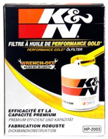 K&N Oil Filter OIL FILTER; AUTOMOTIVE - HP-2003