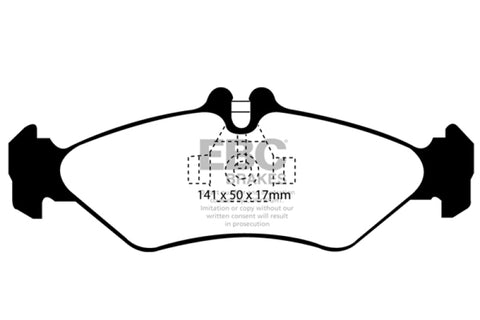 EBC 02-03 Mercedes-Benz Commercial Sprinter Box Van (ATE Rears) Ultimax2 Rear Brake Pads - UD951