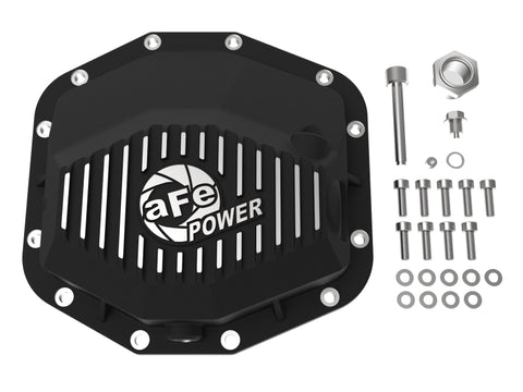 aFe POWER 21-22 Ram 1500 TRX Hemi V8 6.2L (sc) PRO Series Rear Differential Cover Black w/ Machined - 46-71280B