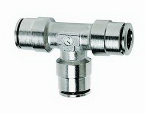 Firestone Union Tee 1/4in. Nickel Push-Lock Air Fitting - 6 Pack (WR17603453) - 3453