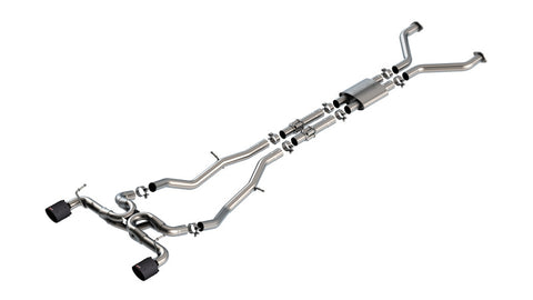 Borla 22-24 Nissan Z 2.5in ATAK Cat Back Exhaust 4.5in Tip - Carbon Fiber Black Anodized - 140930CFBA