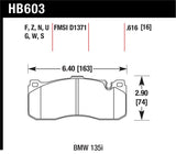 Hawk BMW 135i DTC-70 Race Front Brake Pads - HB603U.616